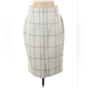 White House Black Market Black/White Plaid Pencil Skirt Fully Lined  Size 4